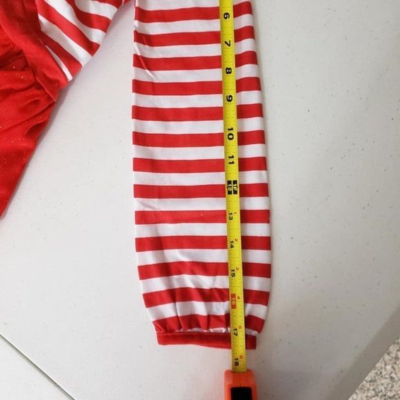 SOLD ***** Nannette Kids Santa Clause 2 Pc Outfit Size 6X Tulle & Glitter - Picture 8 of 12